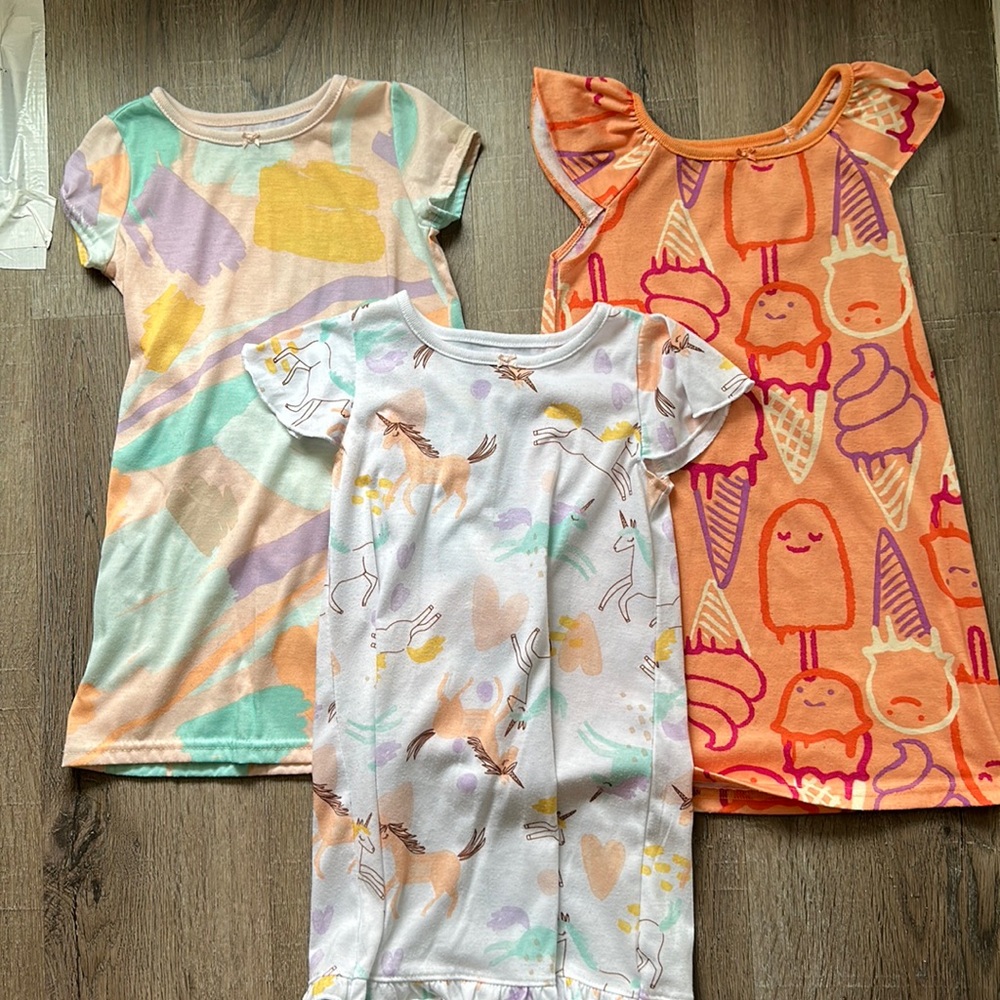 Bundle of three size 2-3T Girls night gowns.